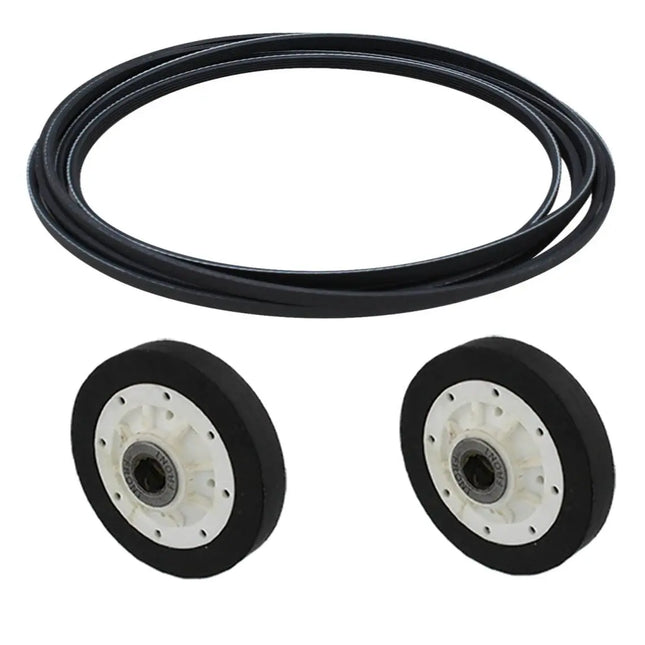 EXP649 Dryer Drum Roller and Belt Set Replaces WP40111201, WP37001042 Xpartco