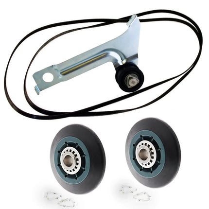 EXP656 Dryer Belt, Drum Rollers and Idler Pulley Set Replaces WP8547168, 8547174V, WPW10314173 Xpartco