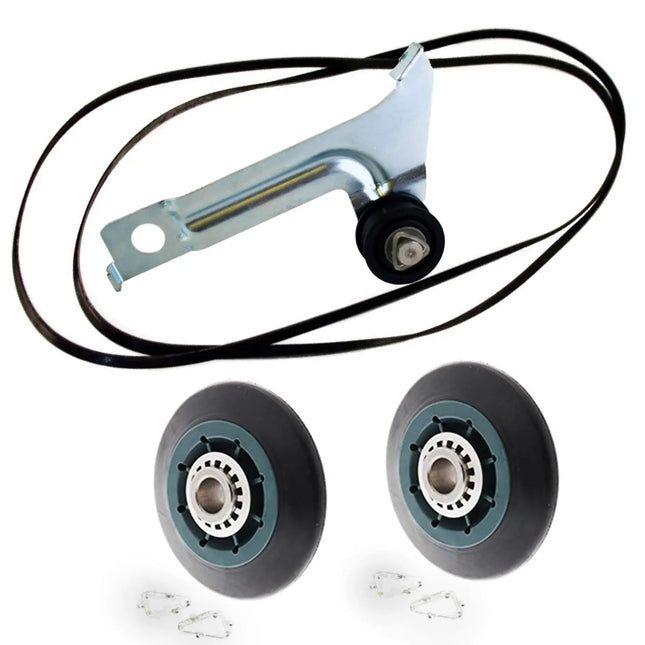 EXP656 Dryer Belt, Drum Rollers and Idler Pulley Set Replaces WP8547168, 8547174V, WPW10314173 Xpartco